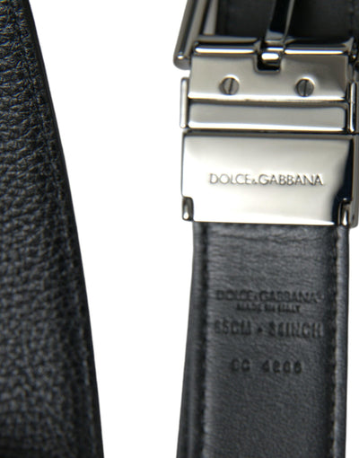 Dolce & Gabbana Elegant Leather Belt with Metal Buckle - Al Jamil 
