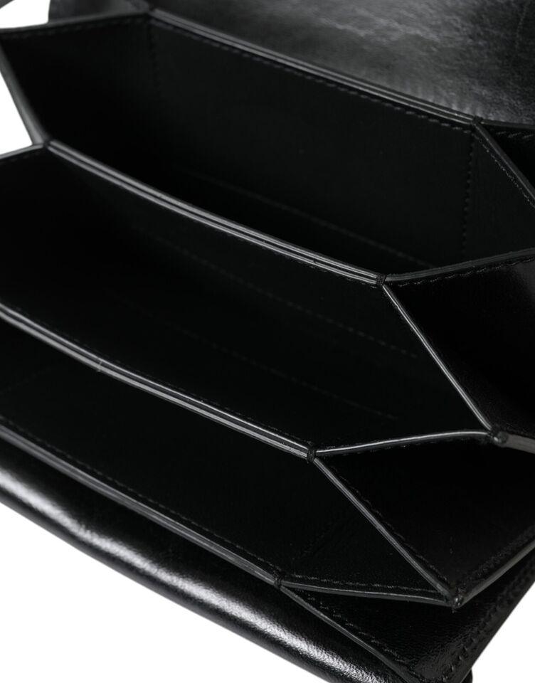 Dolce & Gabbana Sleek Black Leather Shoulder Bag - Al Jamil 